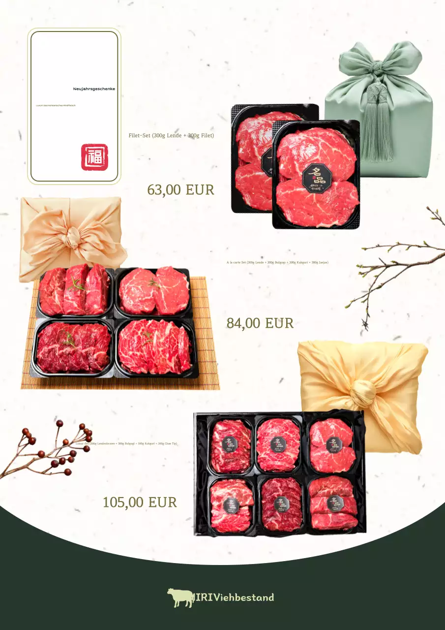 Traditionelle chinesische Neujahrsgeschenke in Beige