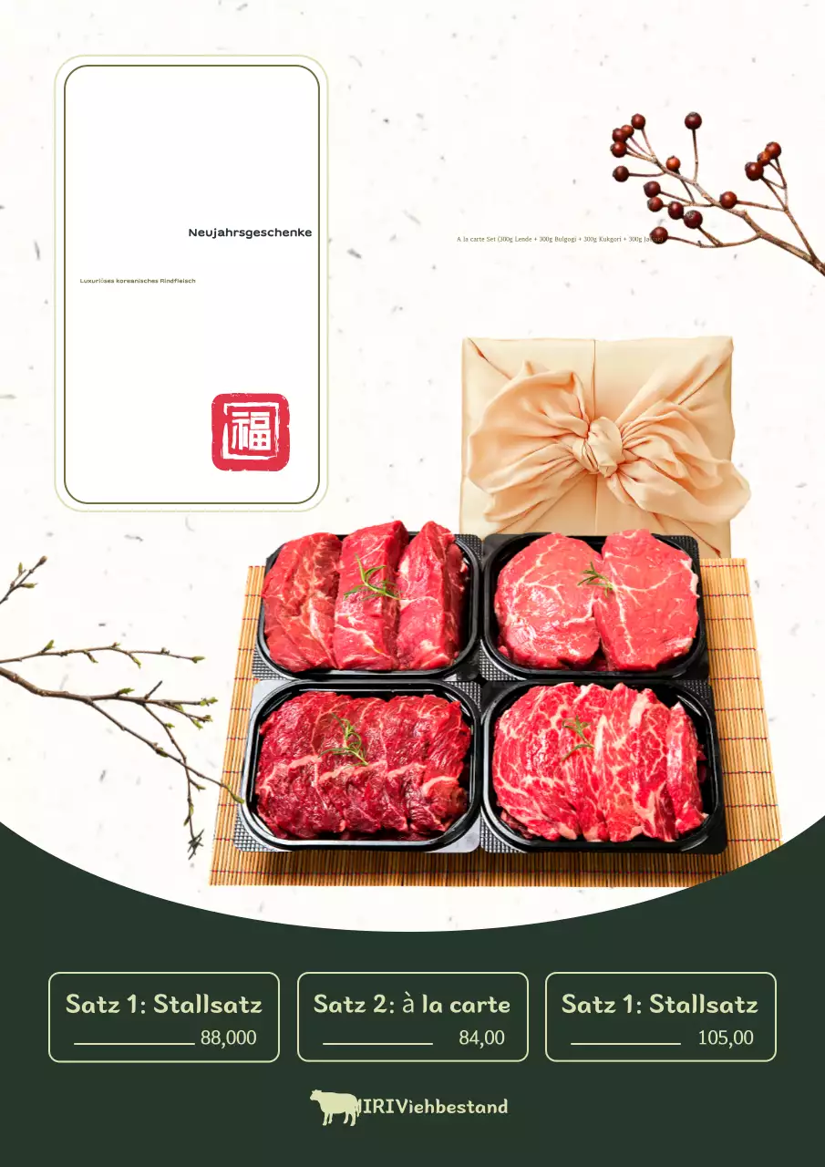 Traditionelle chinesische Neujahrsgeschenke in Beige