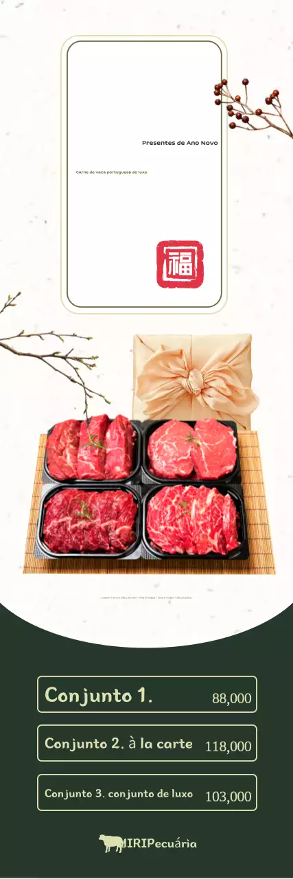 Presentes tradicionais de Ano Novo Chinês em bege