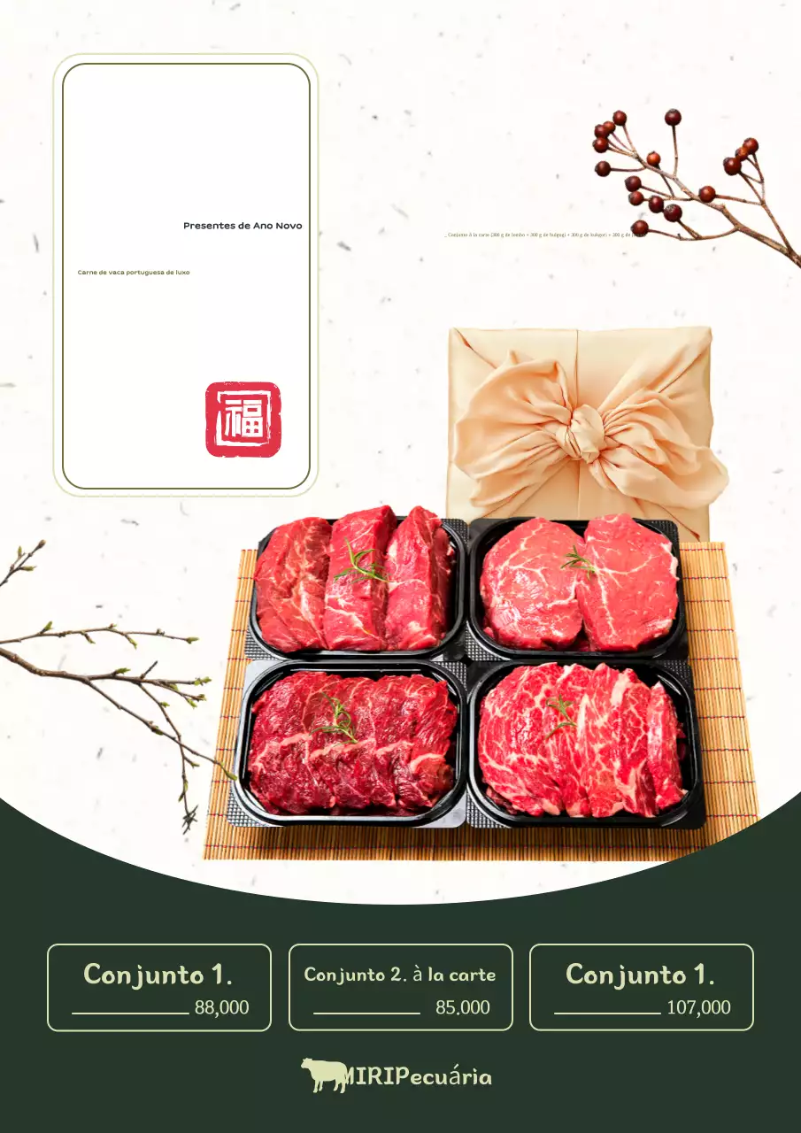 Presentes tradicionais de Ano Novo Chinês em bege