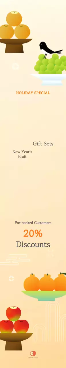 Promosi liburan tradisional berwarna oranye