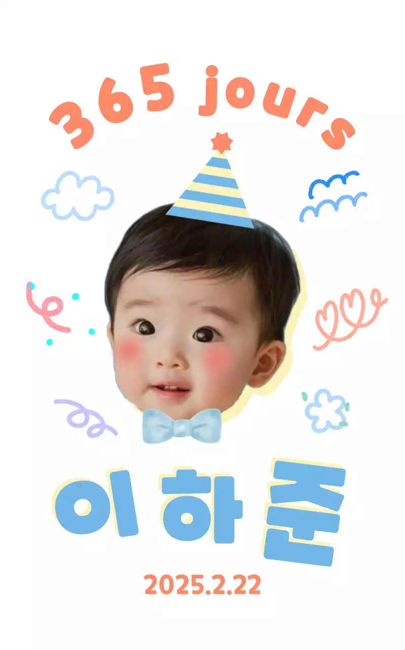 Cute Baby Face Birthday Party Favours Stickers