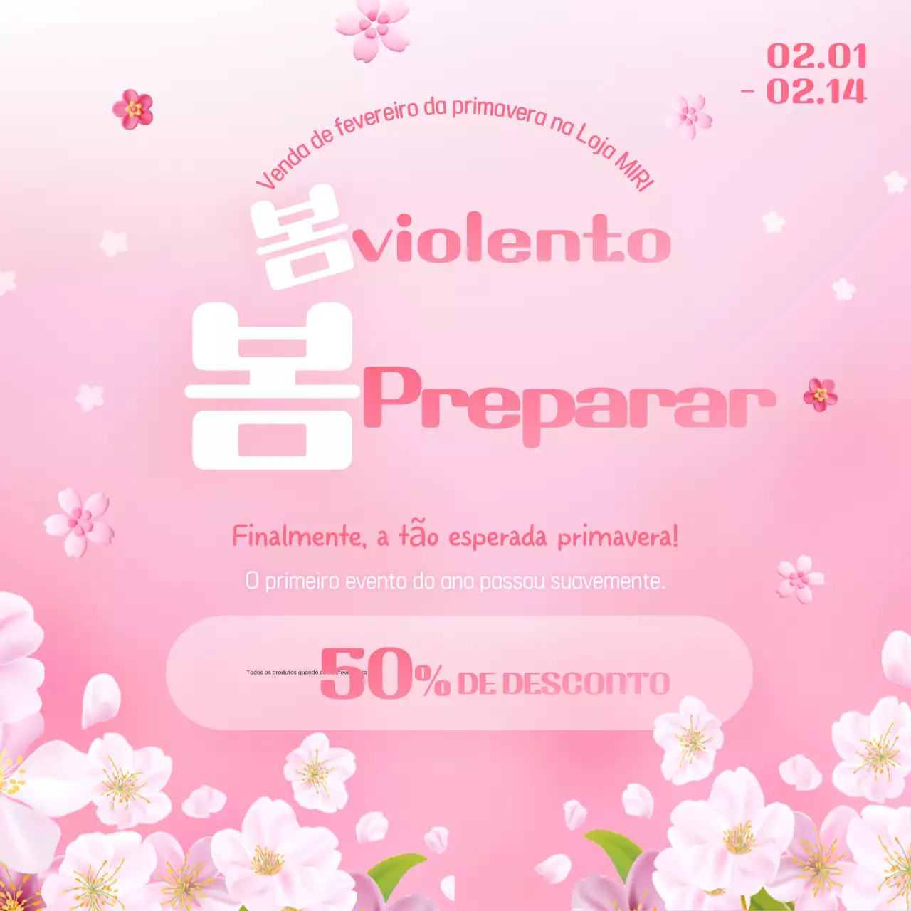 primavera em cor-de-rosa