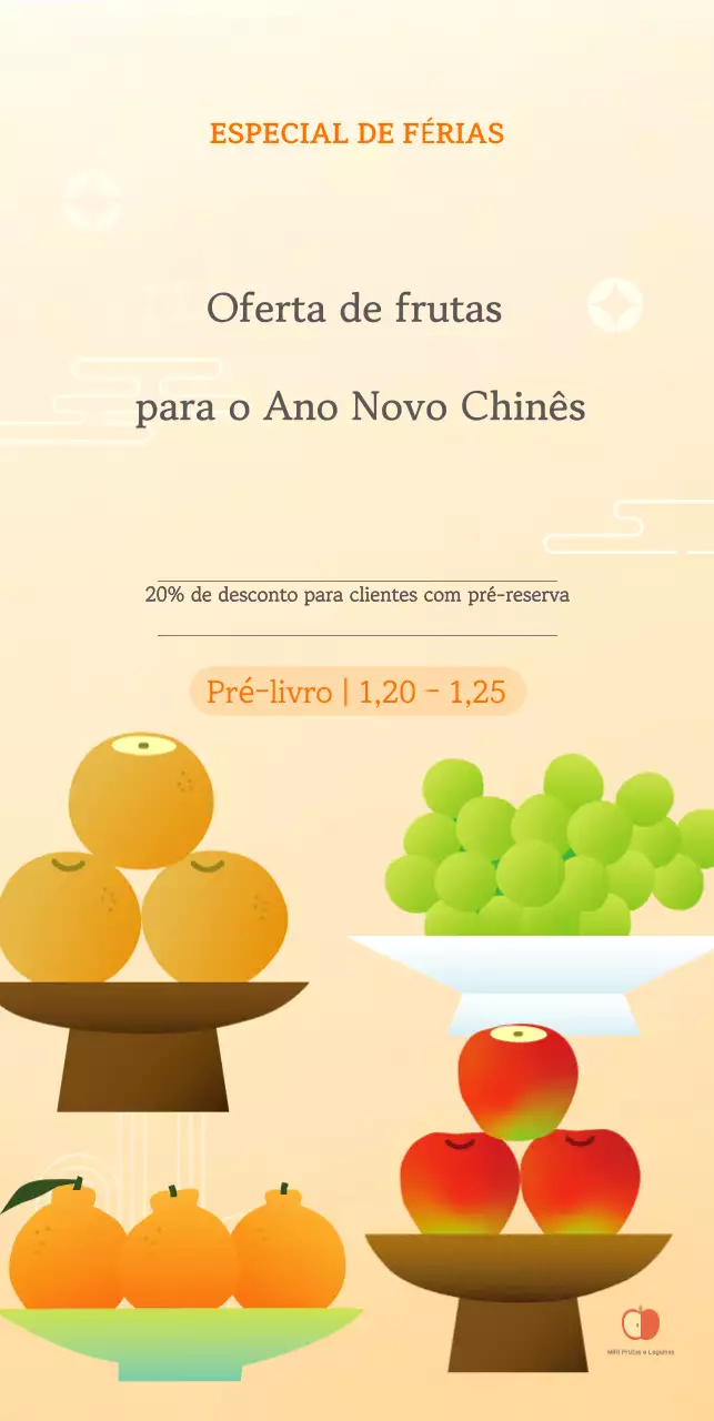 Promoção do Ano Novo Chinês tradicional bege