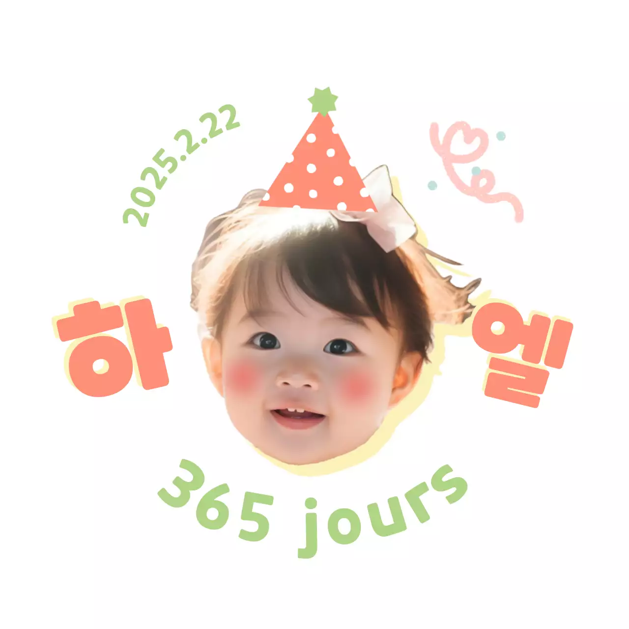 Cute Baby Face Birthday Party Favours Stickers