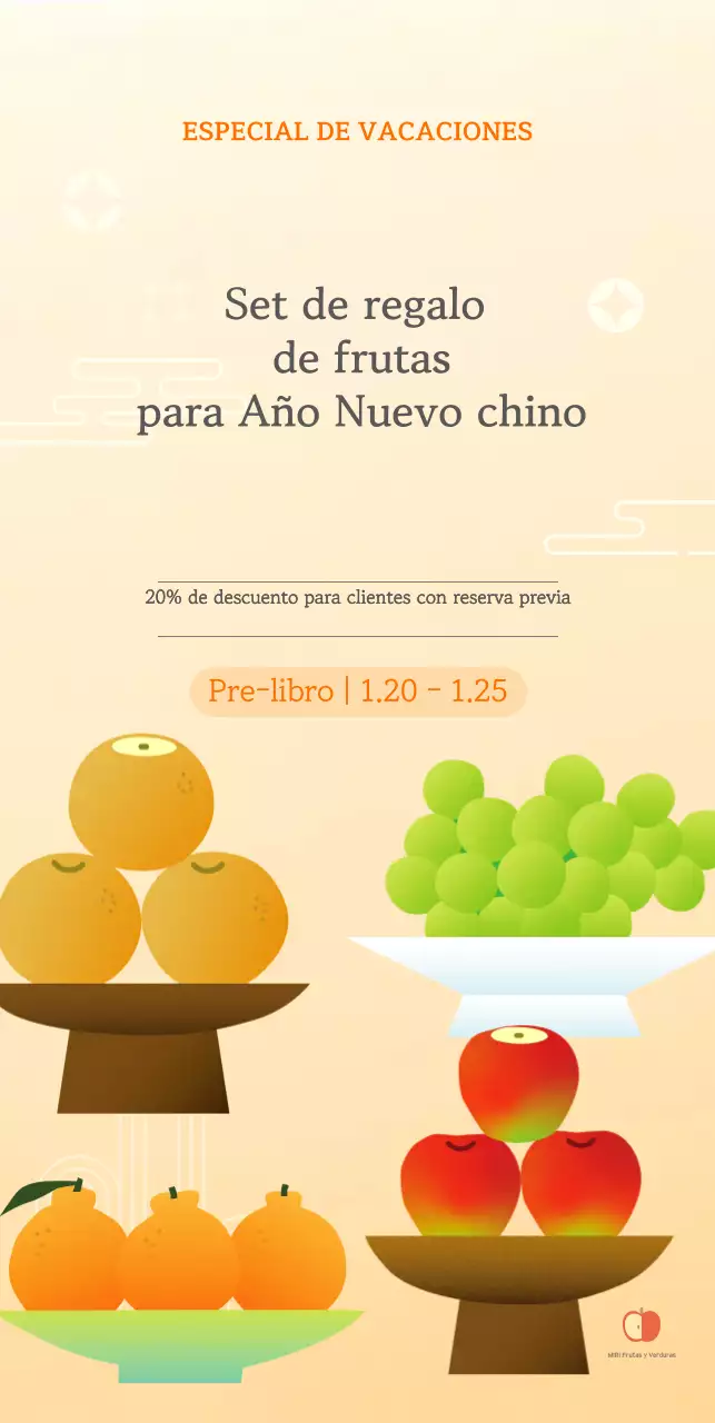 Promoción beige tradicional del Año Nuevo chino