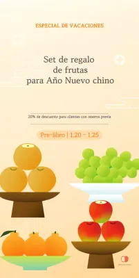 Promoción beige tradicional del Año Nuevo chino