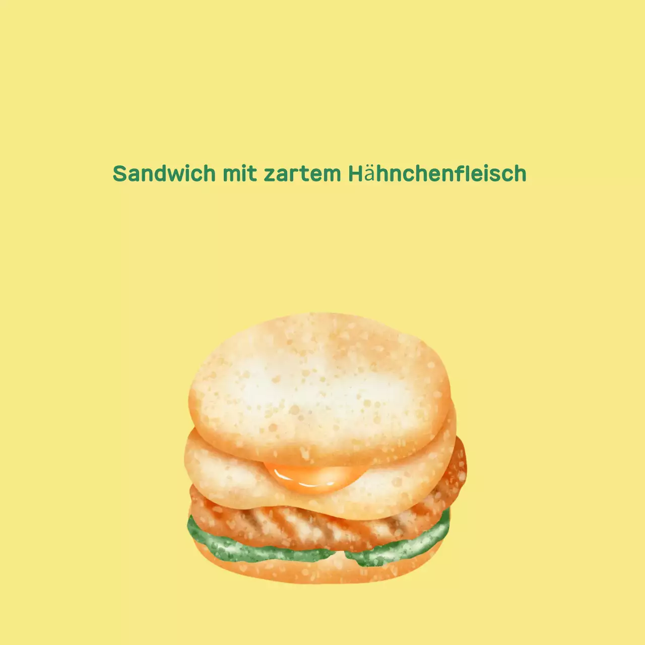 Green Simple Sandwich Menüführer