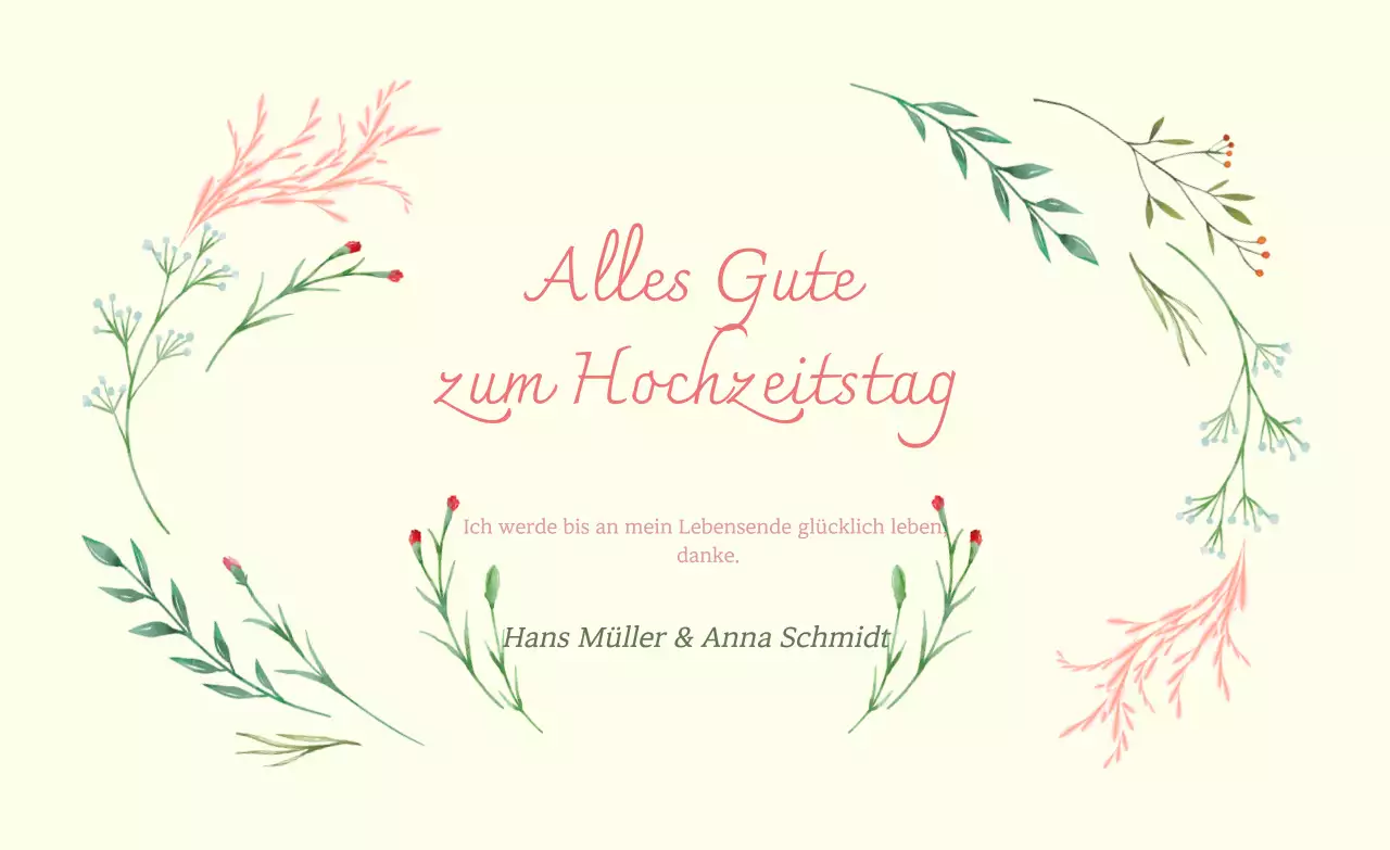 Elfenbeinfarbene einfache Hochzeitseinladung