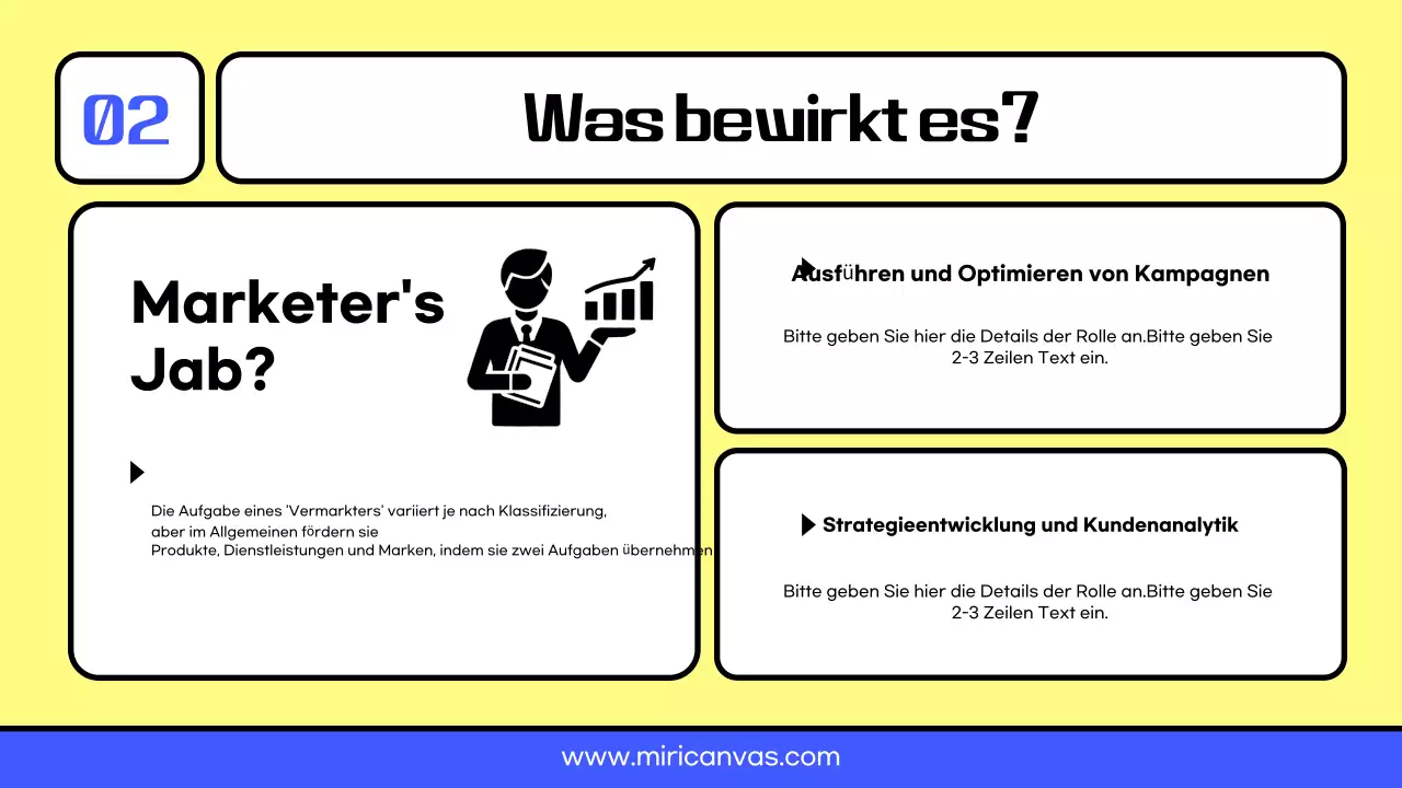 Gelbe und blaue saubere Vermarkter-Karriereressourcen