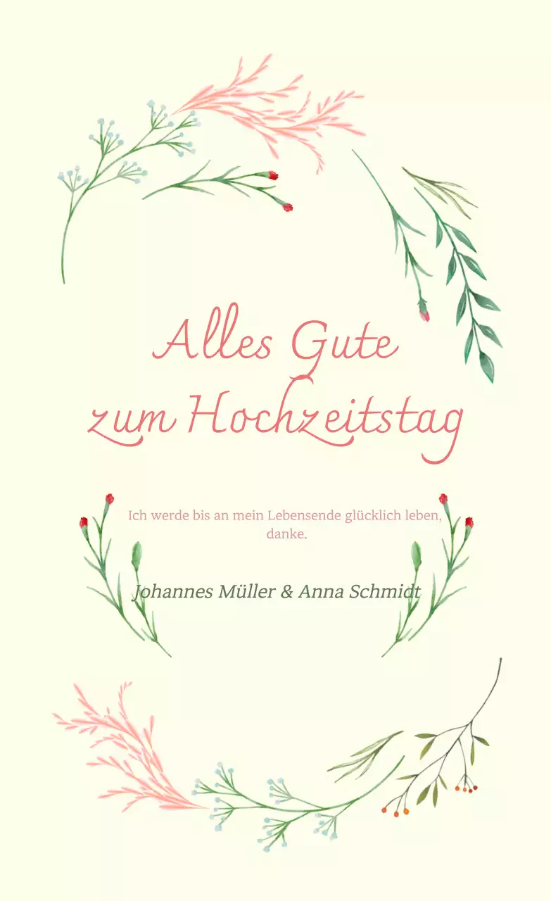 Elfenbeinfarbene elegante Hochzeitseinladung