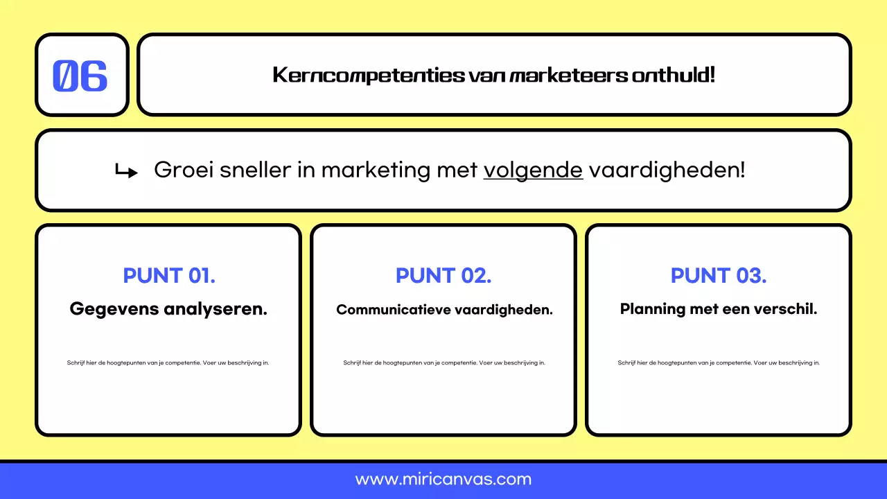 Gele en blauwe bronnen voor een carrière als marketeer