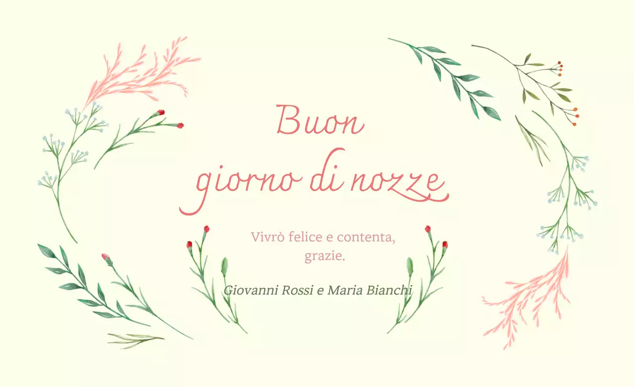 Invito di nozze semplice in avorio