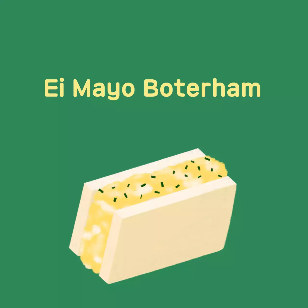 Groene eenvoudige sandwichgids