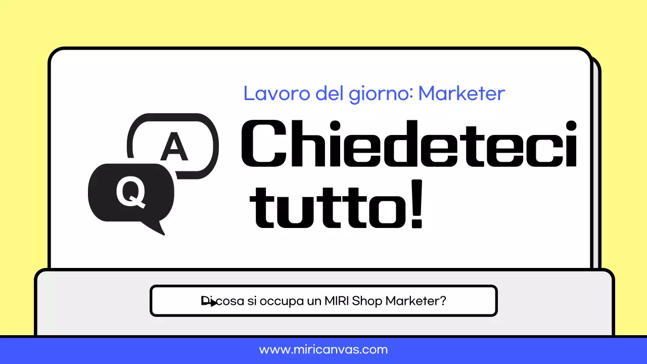 Risorse per la carriera di marketer ordinate in giallo e blu