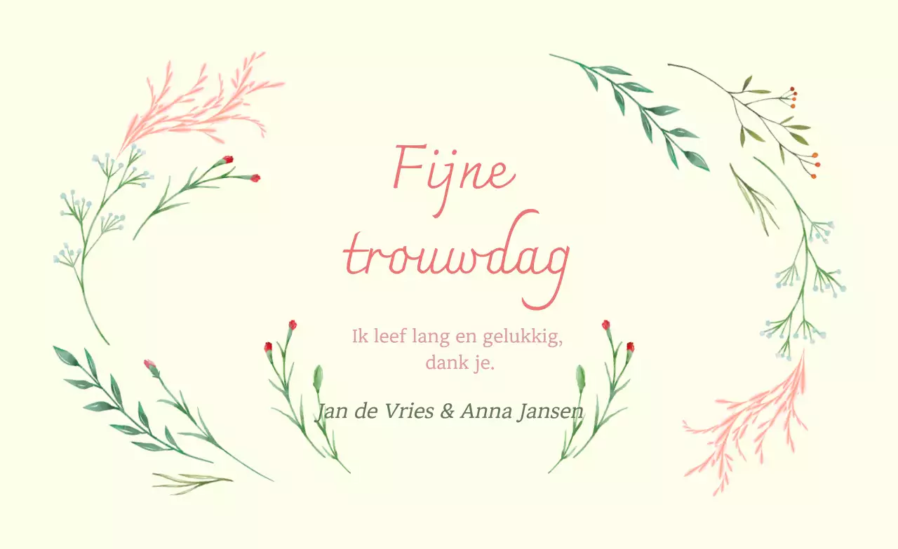 Ivoor eenvoudige huwelijksuitnodiging