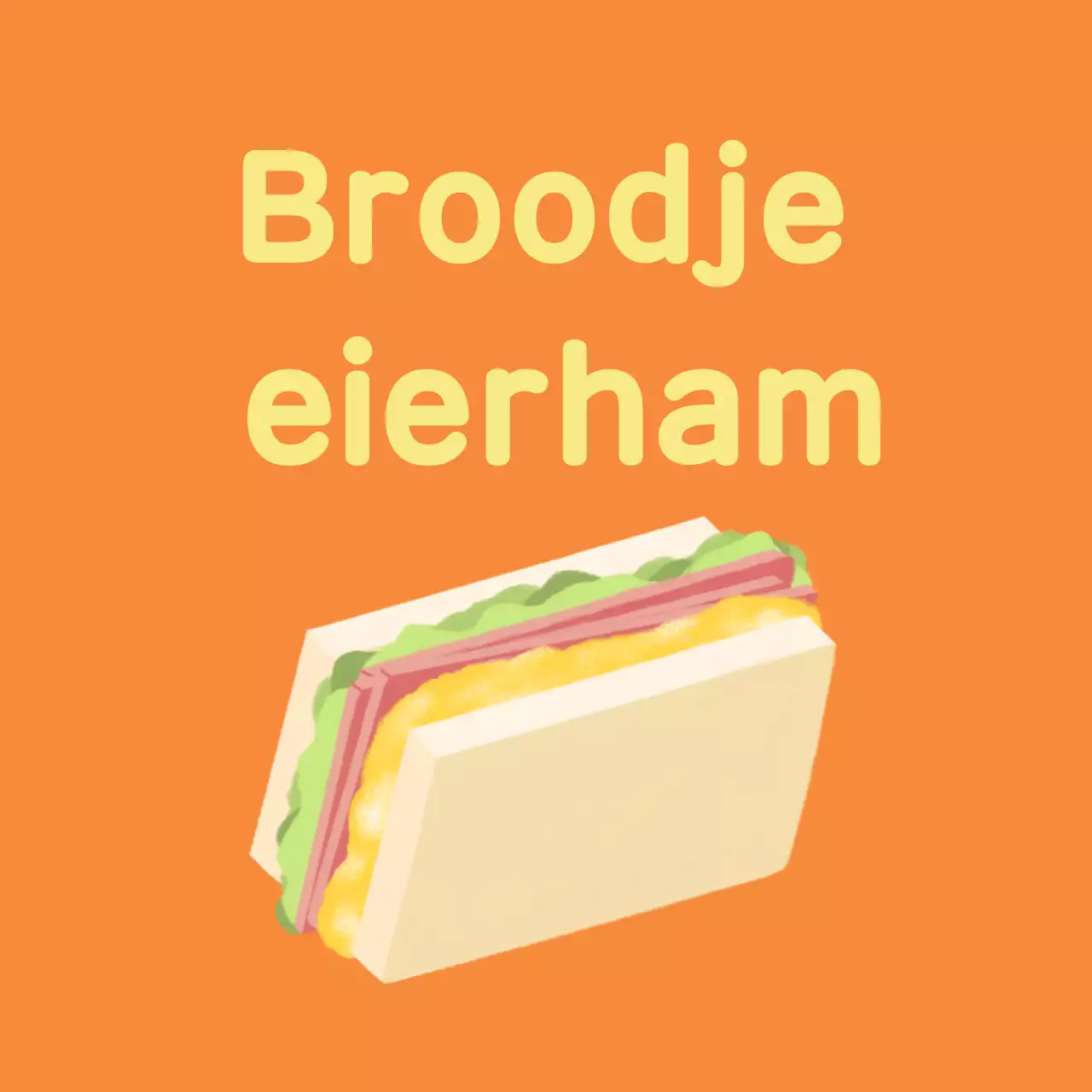 Groene eenvoudige sandwich menugids