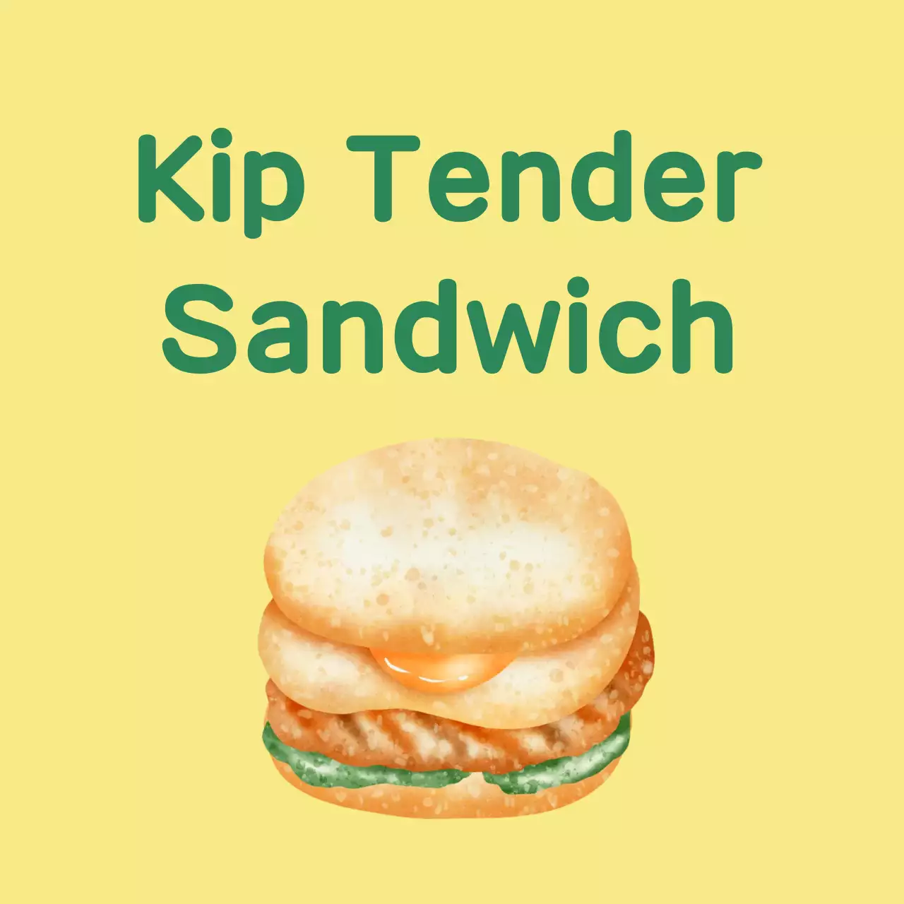 Groene eenvoudige sandwich menugids