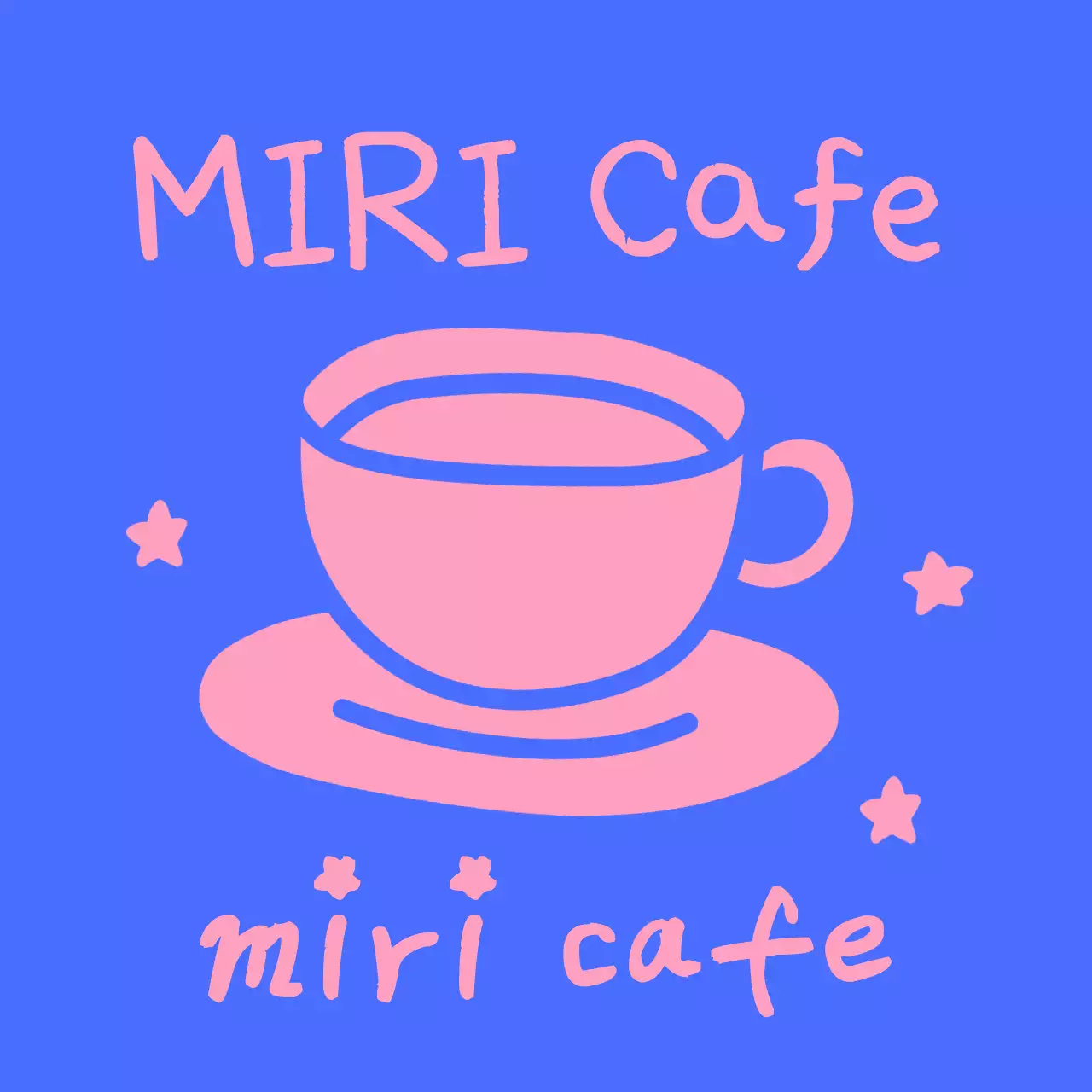 Logo quán cà phê đơn giản màu xanh