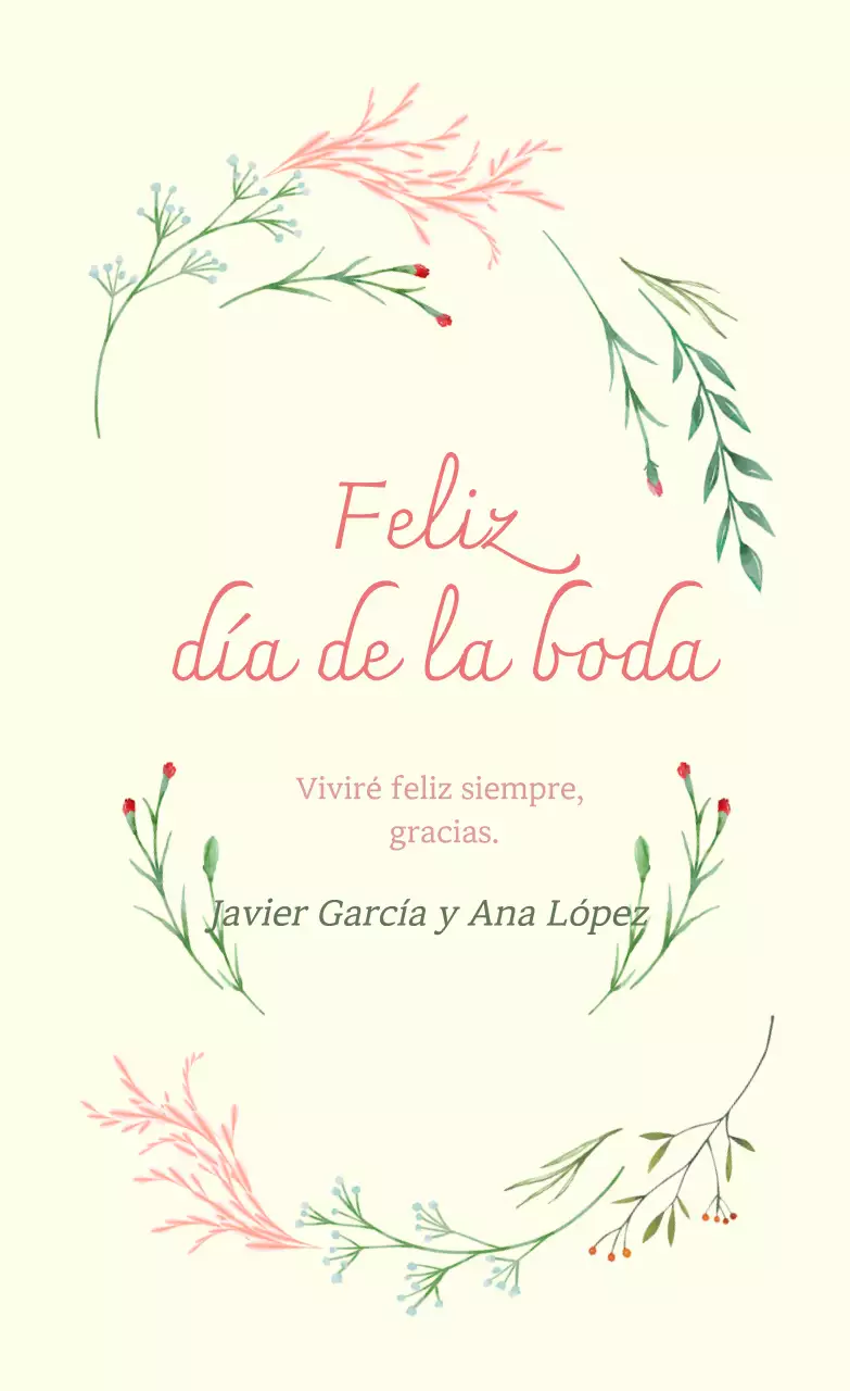 Invitación de boda marfil elegante