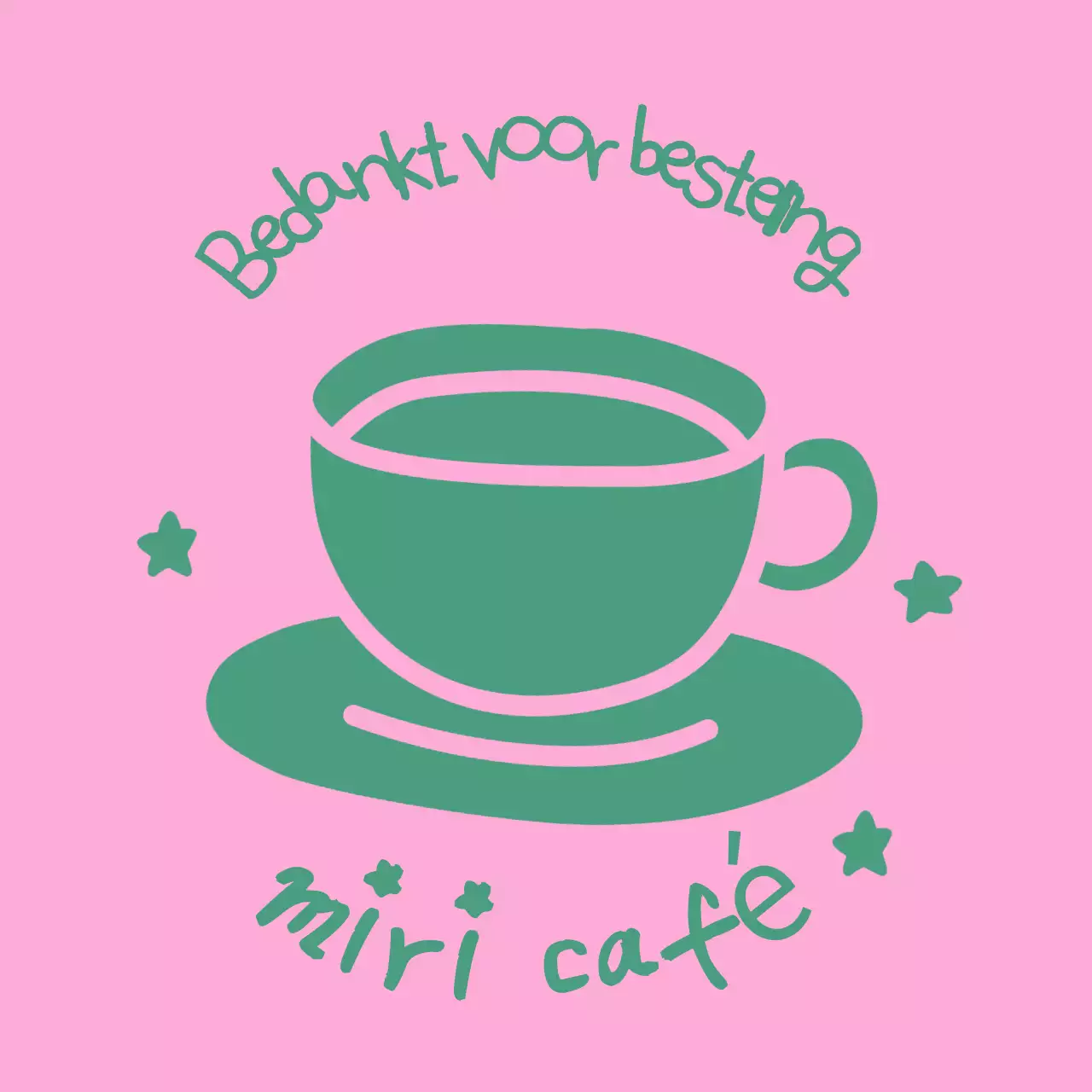 Blauw eenvoudig café-logo