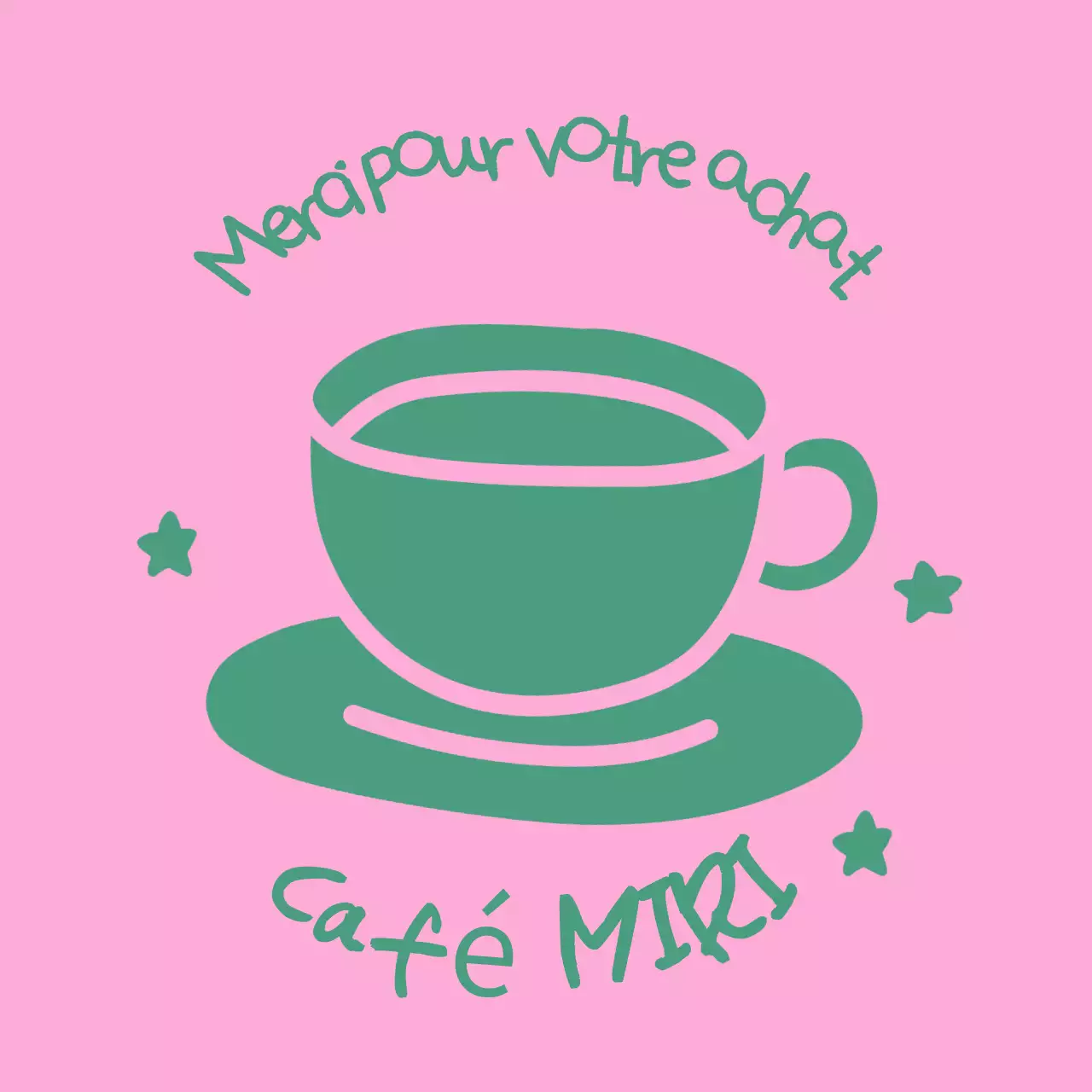 Logo bleu simple pour un café