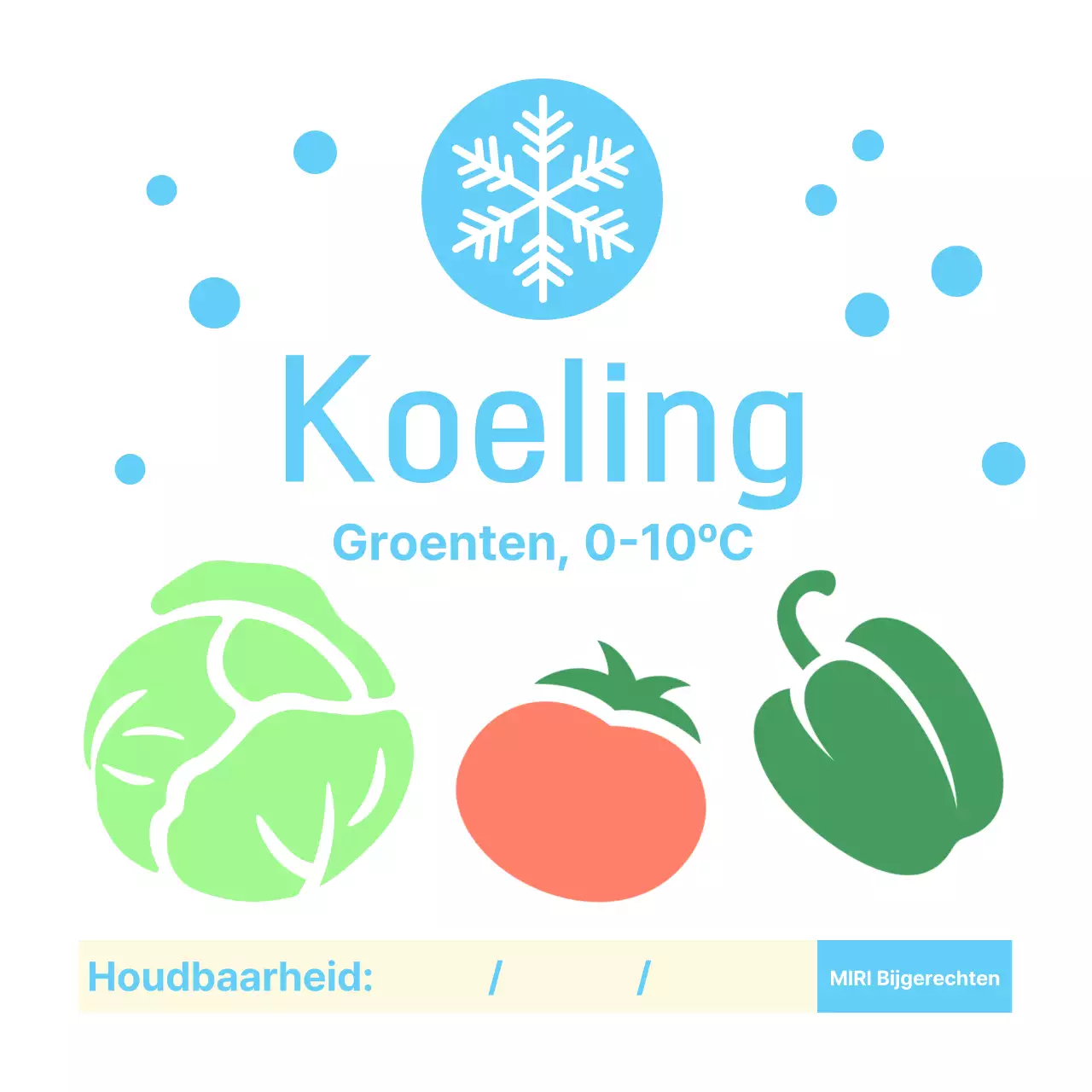 Lichtblauwe eenvoudige gids voor het bewaren van voedsel