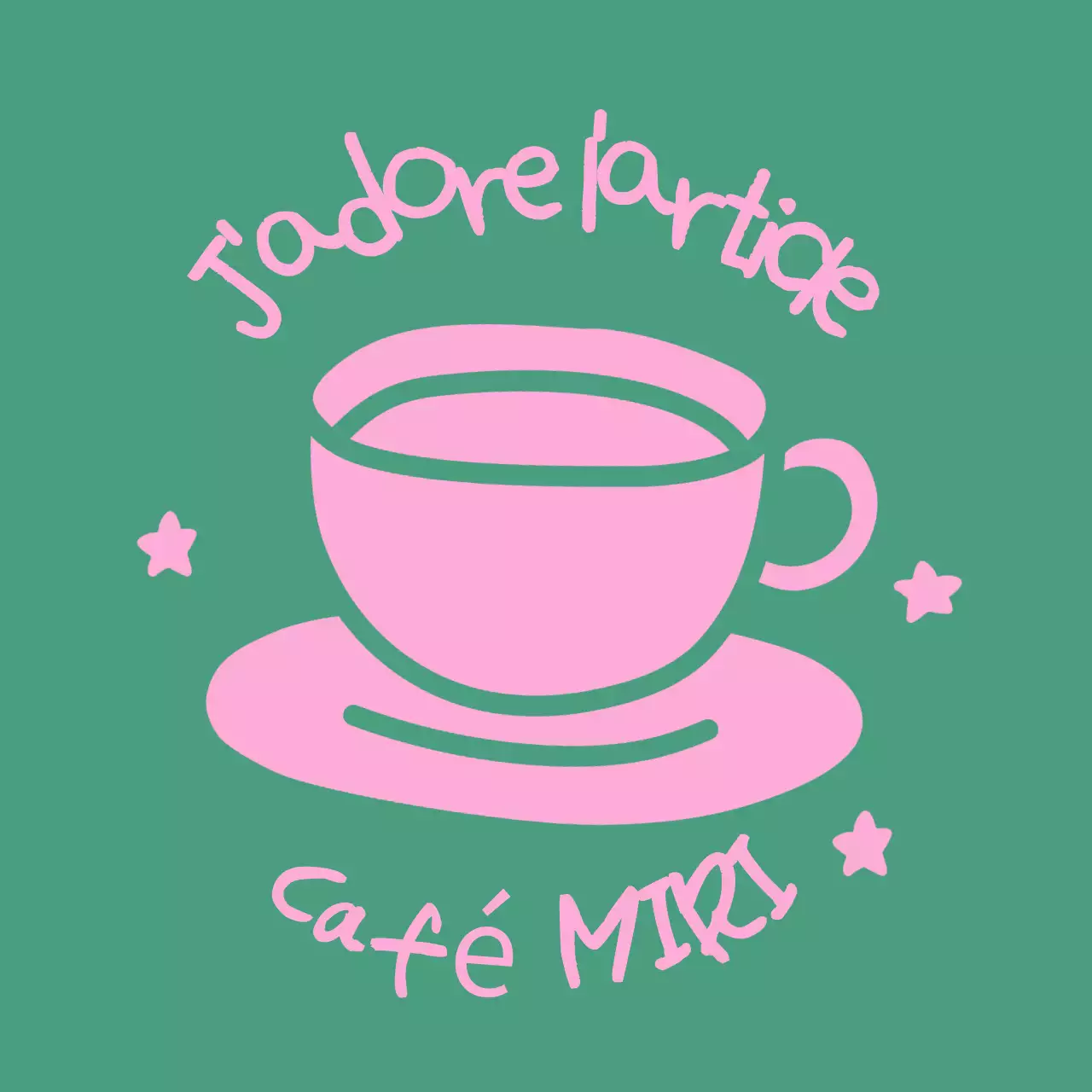 Logo bleu simple pour un café