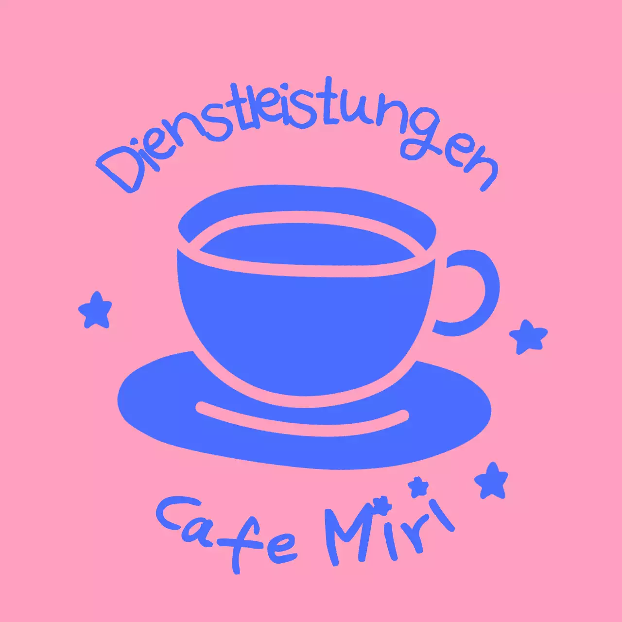 Blaues einfaches Cafe-Logo