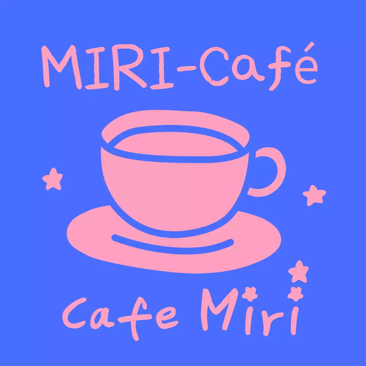 Blaues einfaches Cafe-Logo