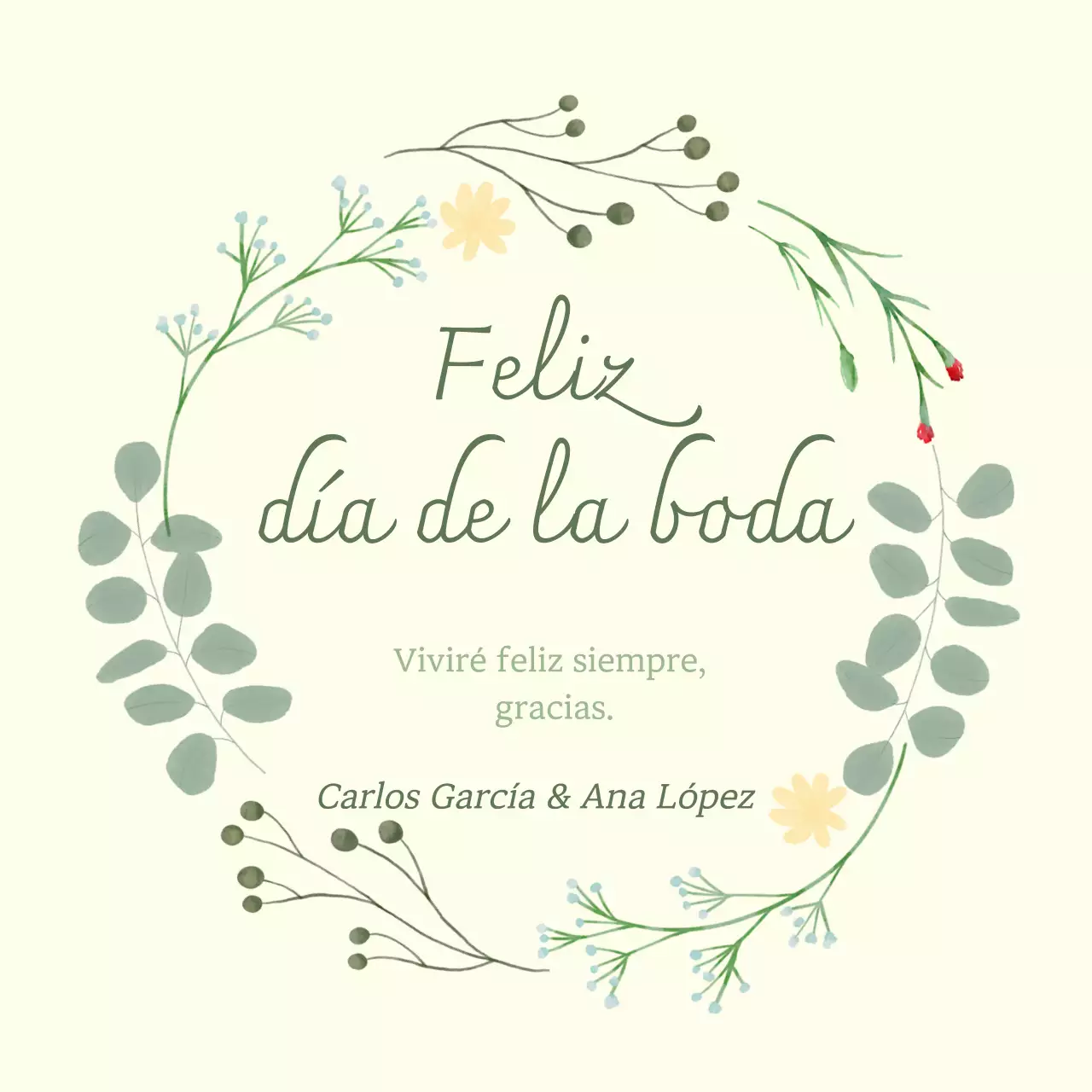 Invitación de boda marfil sencilla