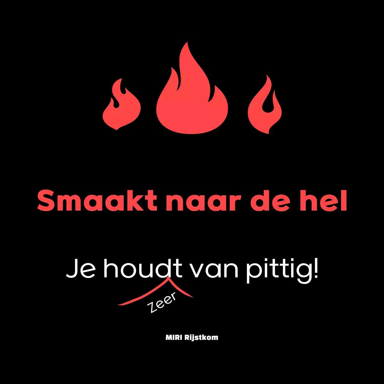 Rode eenvoudige pittige sticker