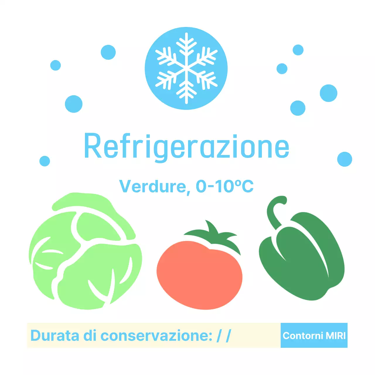Azzurro Guida semplice alla conservazione degli alimenti