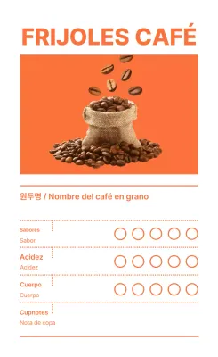 Guía del tablero de menús Orange Simple Coffee