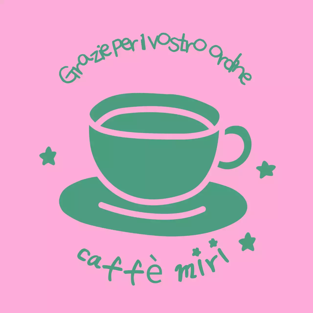 Logo del caffè semplice blu