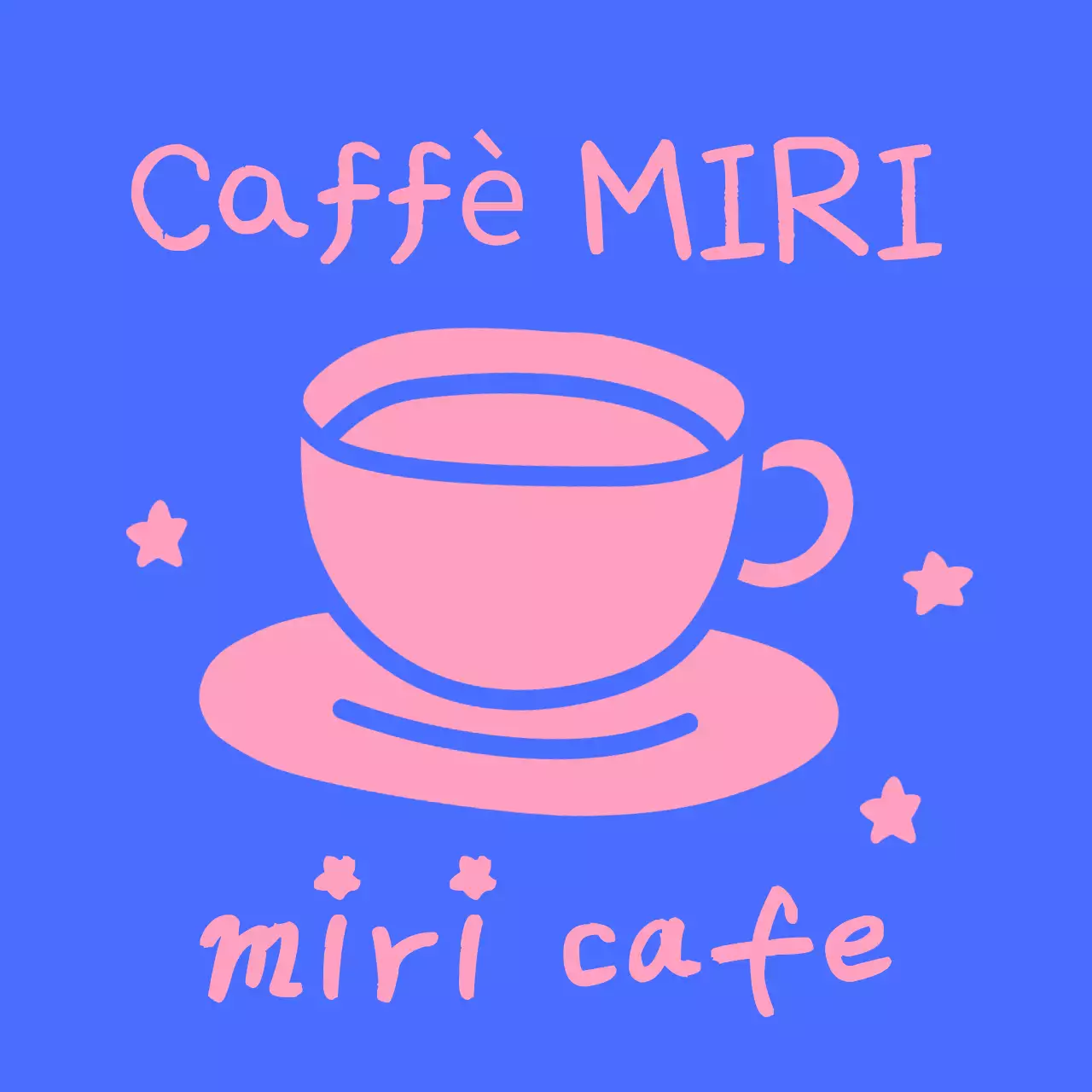 Logo del caffè semplice blu