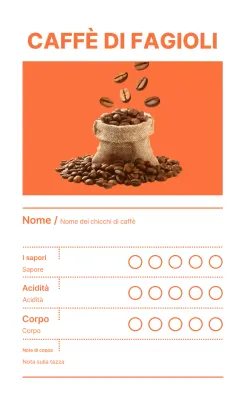 Guida al menu del caffè arancione semplice