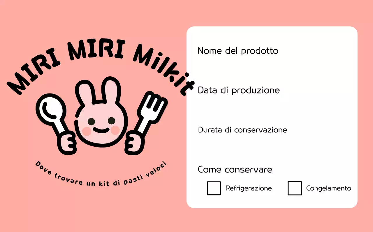 Adesivi rosa per kit pasto