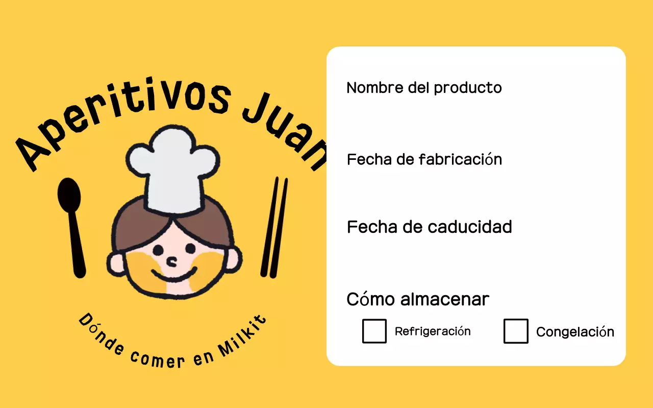 Pegatinas rosas para el kit de comida