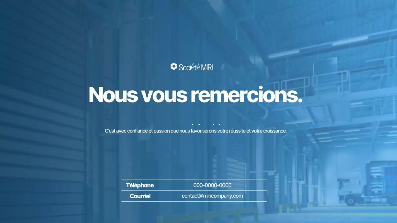 Planification de la proposition de Blue Modern