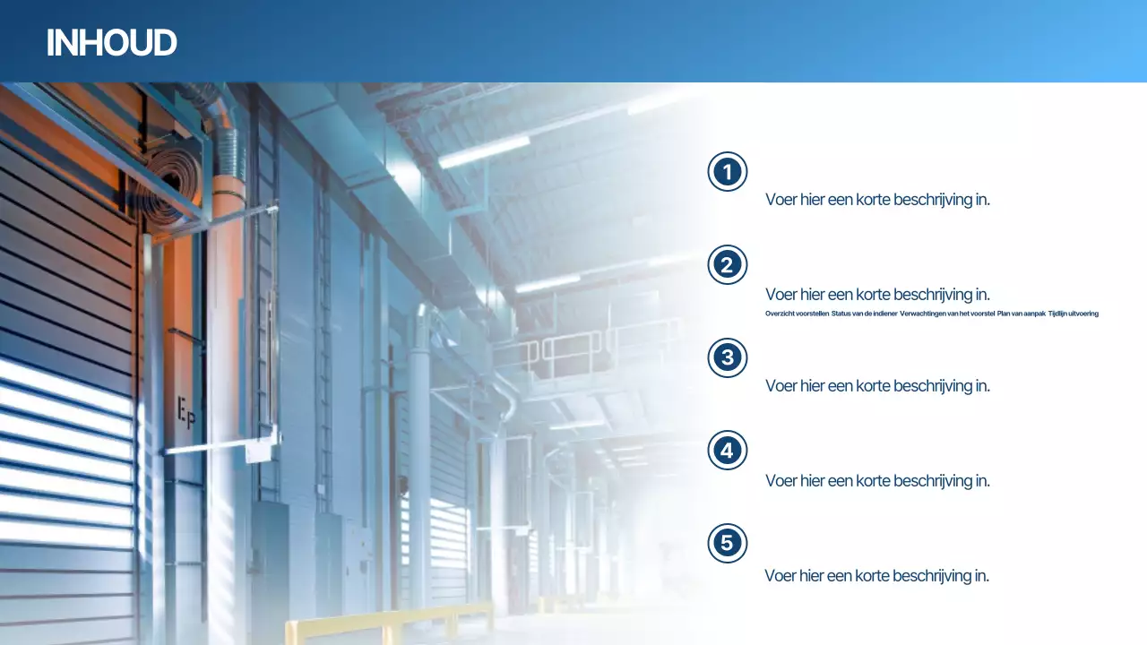 Blue Modern Voorstel Planning