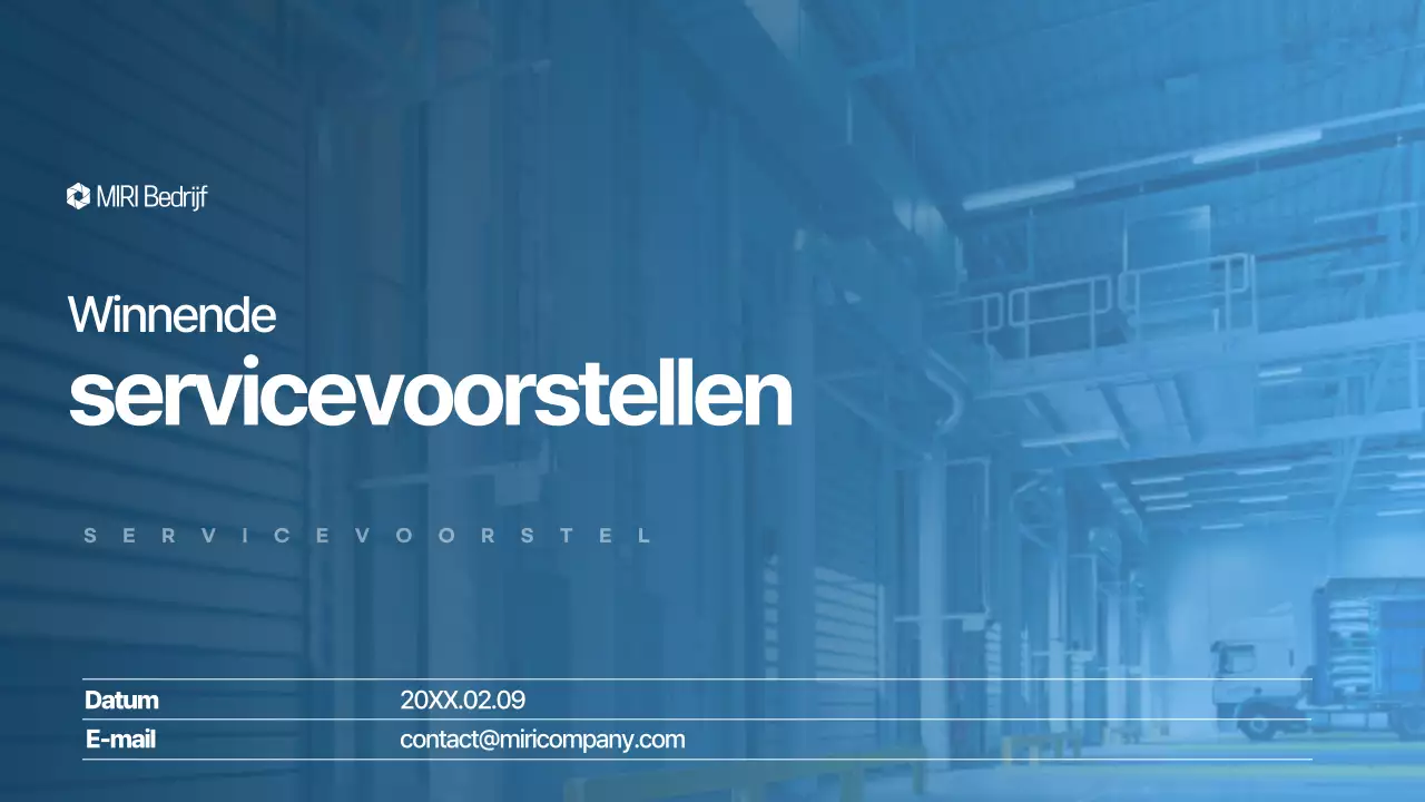 Blue Modern Voorstel Planning