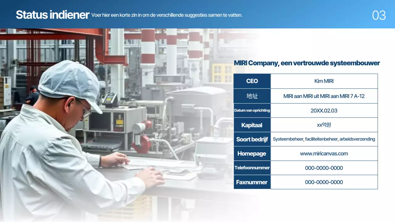 Blue Modern Voorstel Planning