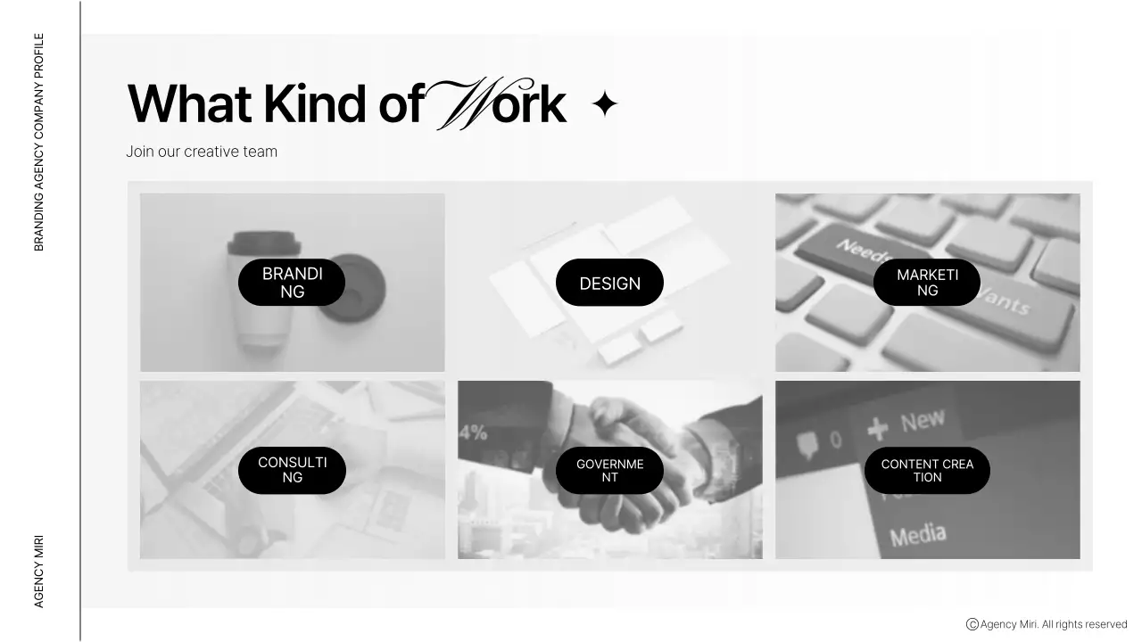 Apresentação de documento de marca profissional cinza