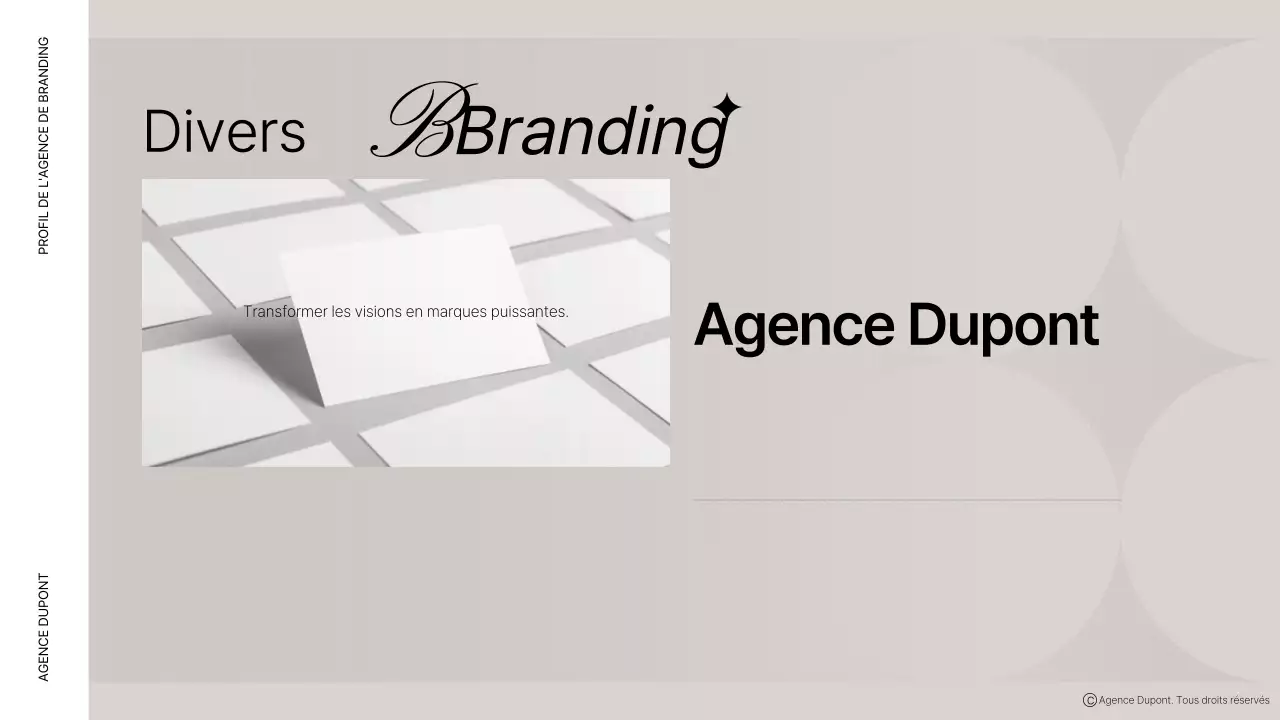 Description du profil de l'entreprise Brown modern