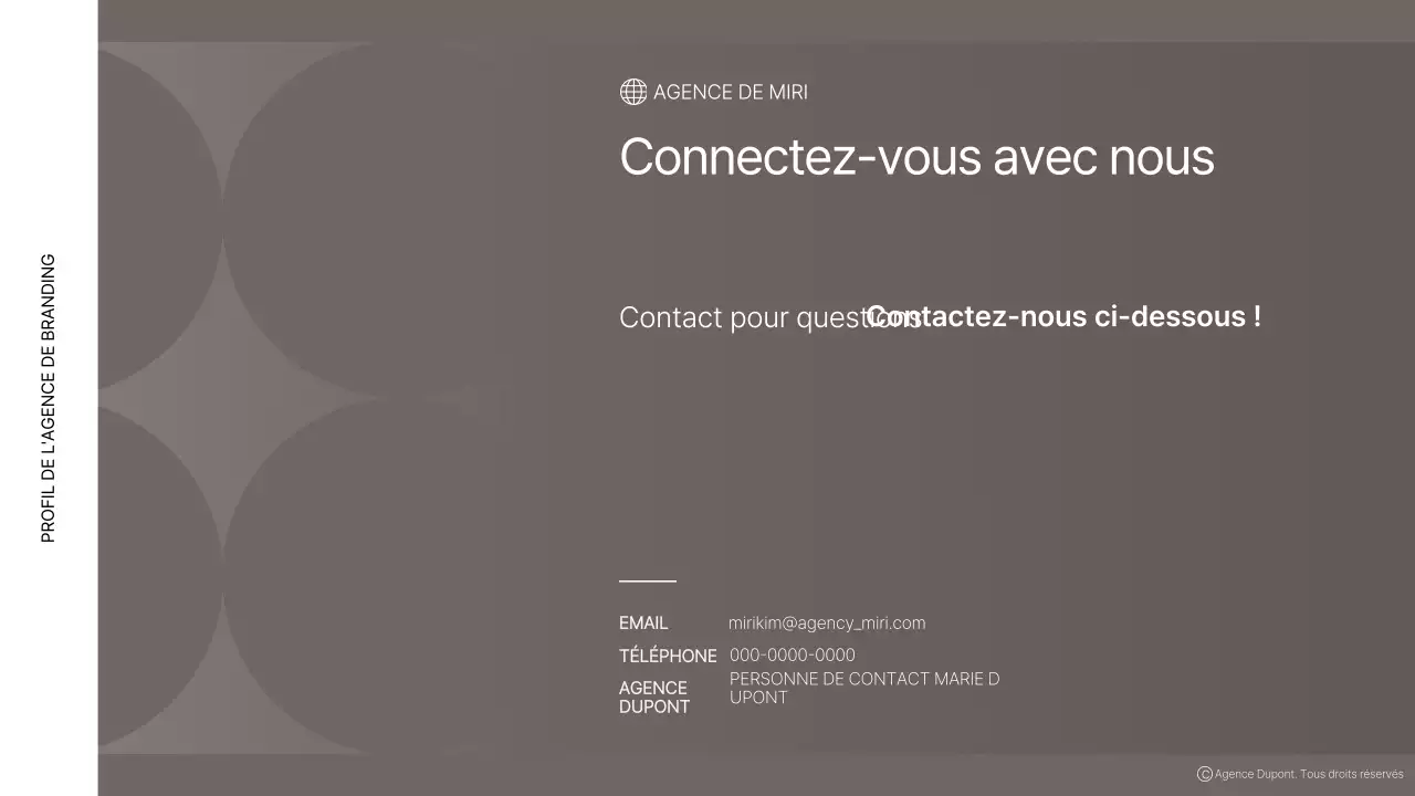 Description du profil de l'entreprise Brown modern