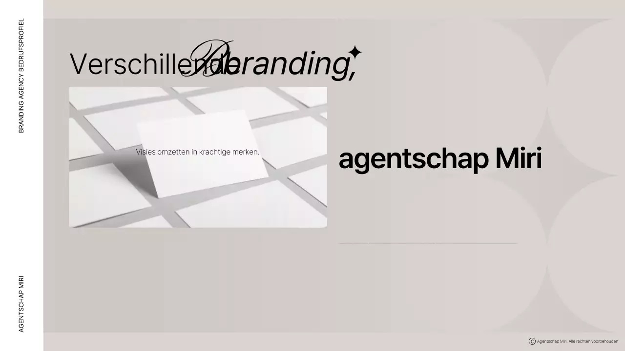 Bruine moderne bedrijfsprofiel beschrijving