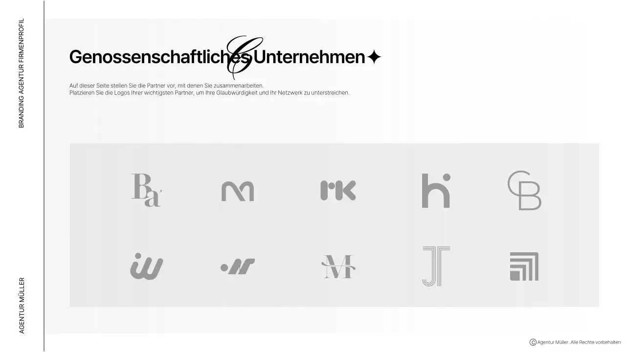 Brown modern company profile Beschreibung