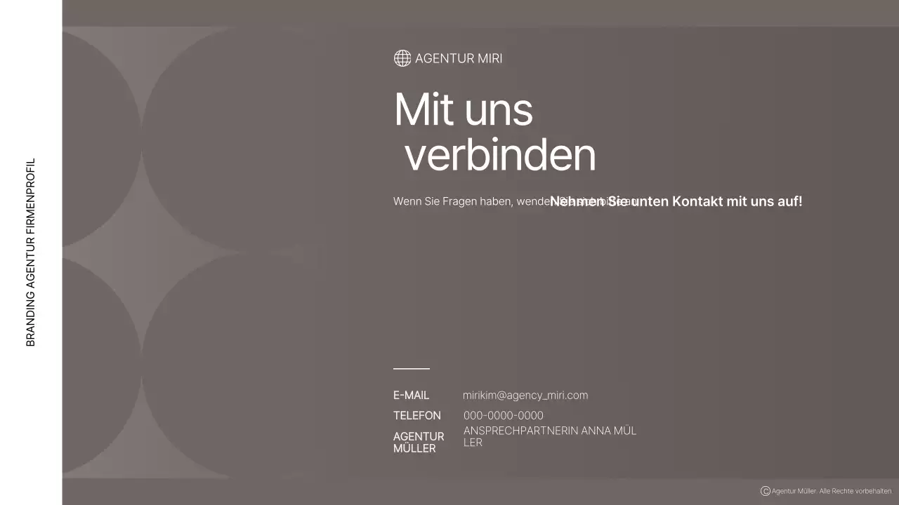 Brown modern company profile Beschreibung