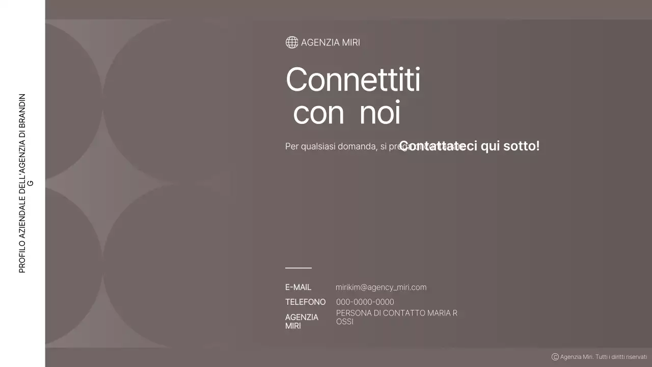 Descrizione del profilo aziendale Brown modern